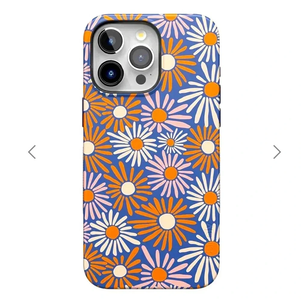 Casely Spring Forward Daisy Floral Case for iPhone 13 Pro blue flowers